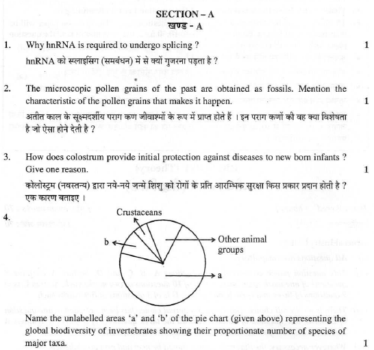 CBSE Class 12 Biology Sample Paper 2009 Set F